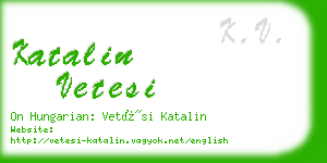 katalin vetesi business card